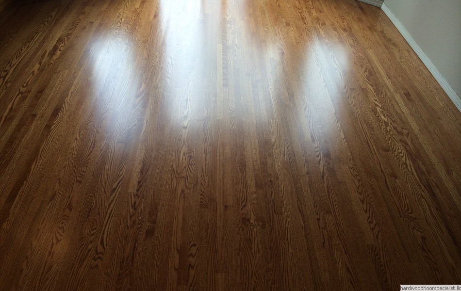 44 new floor Red Oak under stain with oil base